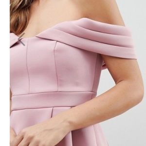 ASOS Dresses - ASOS Bardot Cold Shoulder Dip Back Midi Prom Dress ASOS Dresses - ASOS Bardot Cold Shoulder Dip Back Midi Prom Dress